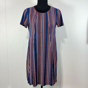 BCBGeneration Cut Out Back Stripe Mini Dress Size XS Women’s Blue / Multicolor